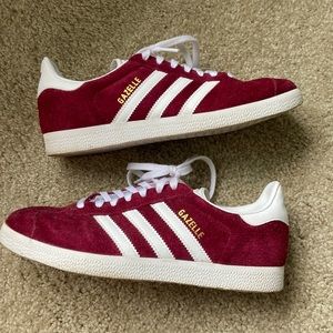 Maroon Adidas Gazelle shoes like new